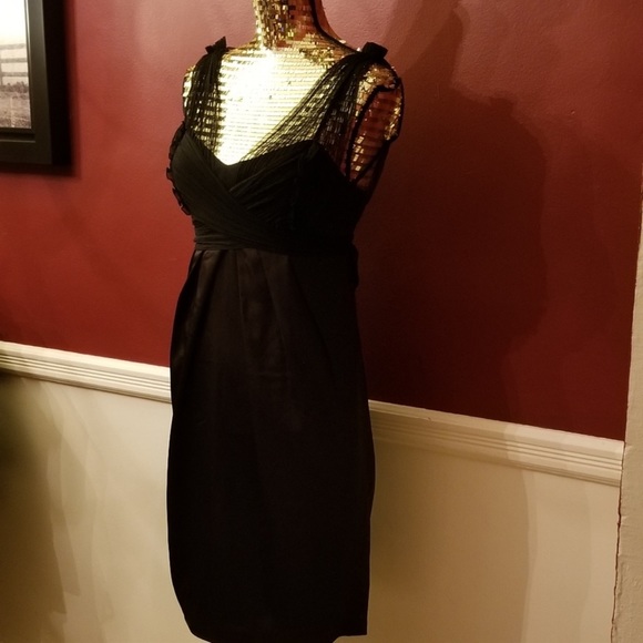 NWOT BCBG Maxazria Tulle Pintuck Sheath Dress - Picture 2 of 9